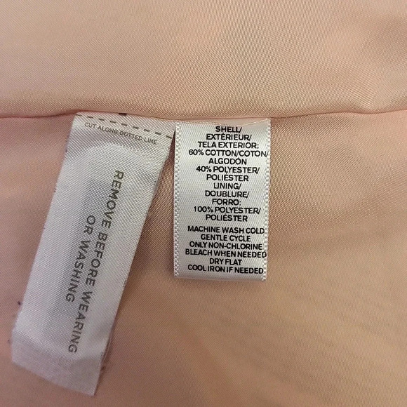 Ann Taylor Loft Peach Black White Chevron Knee Length‎ Side Zip Skirt Size 6 - Picture 3 of 6